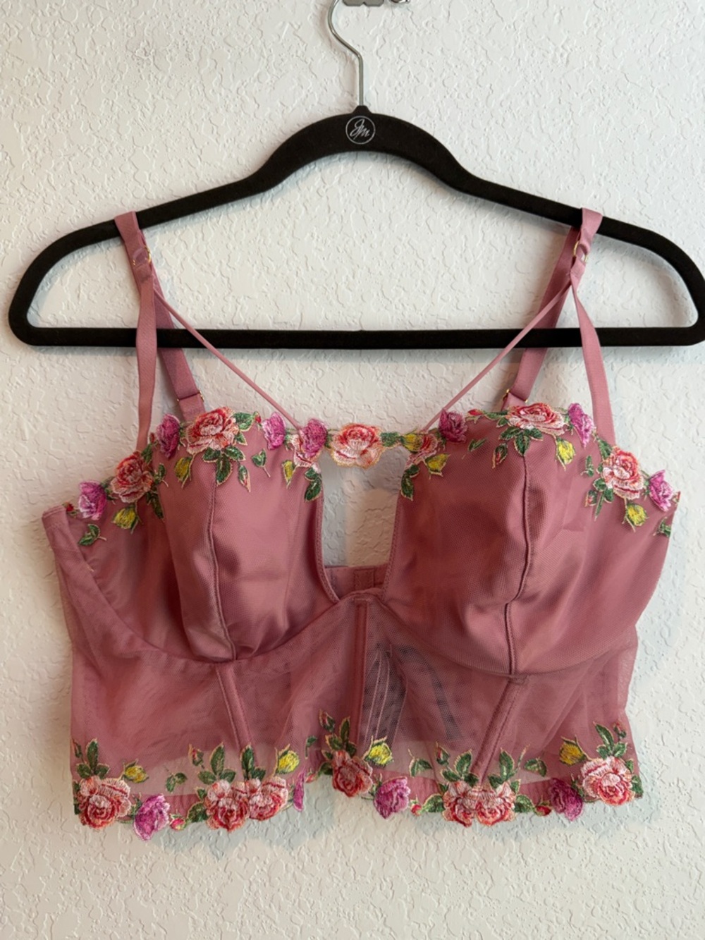 Victoria's Secret Pink Floral Longline Lace Bustier - Picture 3 of 6